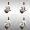 Service Caster 3 Inch 316SS High Temp Glass Filled Nylon 3/4 Inch Stem Caster Set Brake SCC SCC-SS316EX20S314-GFNSHT-TLB-34-4 - alternate 2